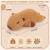 1.8lb Capybara Microwavable Heating Pad-14'' Cuddly Capybara Heating Pads for Cramps &Period Pain Relief for Women,Heatable & Coolable Stuffed Animals Bedtime Birthday Gift for Women Kids view 3