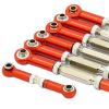 RC Spare Part Compatible with Traxxas for Slash 2WD 1/10 Rc Car Adjustable Aluminum Alloy Steering Pull Rod Upgrade Sets with Rod Ends(Red) view 3