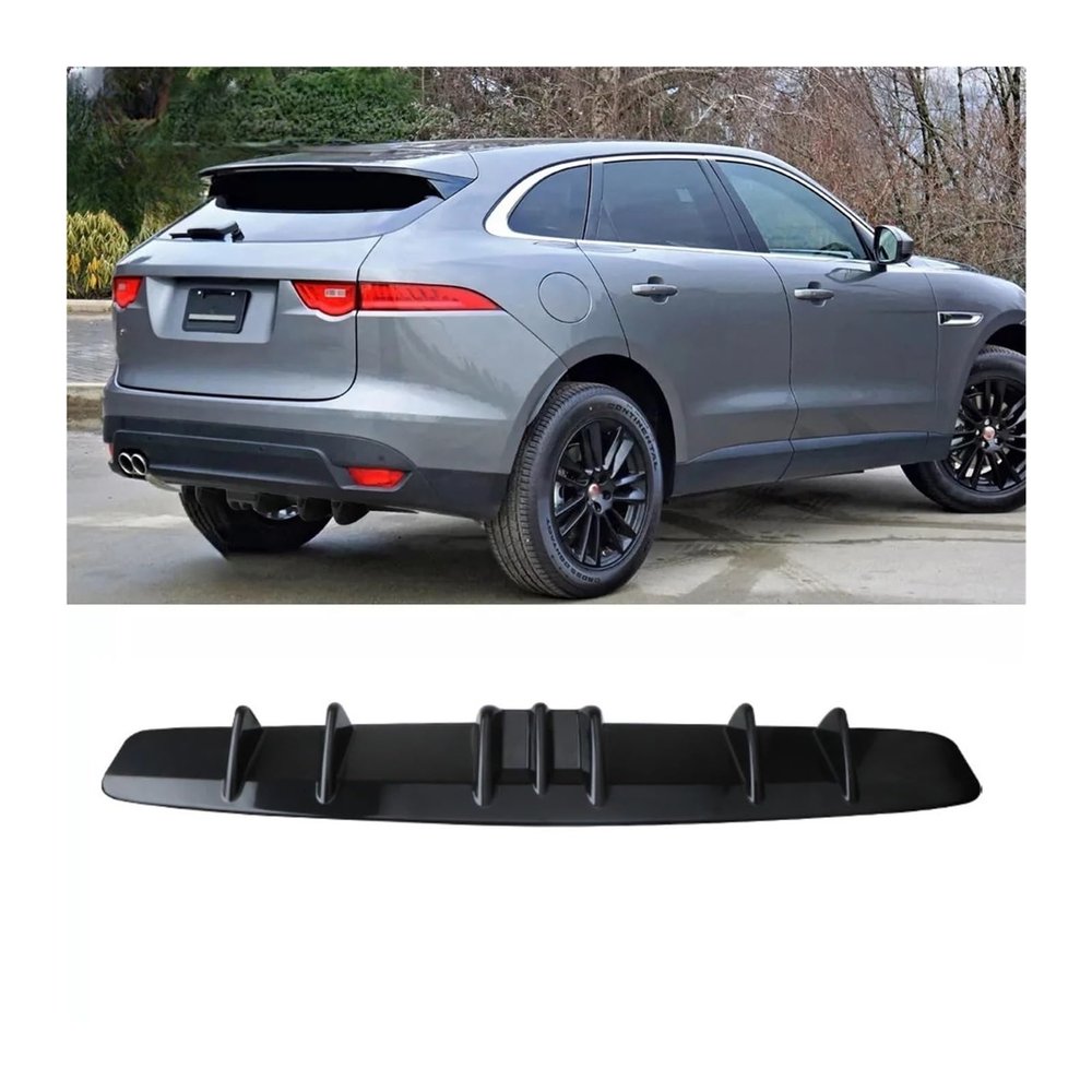 84CM Compatible For Jaguar F-Pace XE Car Rear Diffuser Fin Bumper Lip Splitter Spoiler Chassis Deflector Lip Kit Carbon(Gloss black)