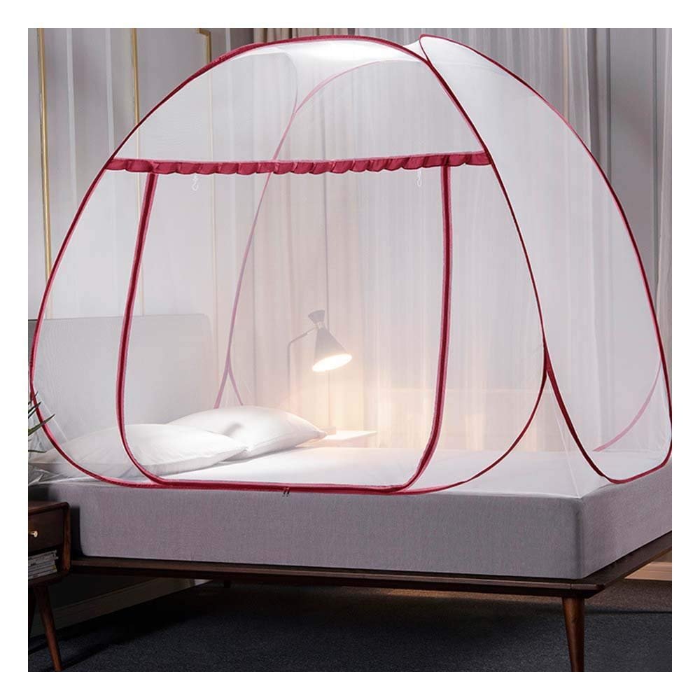 Pop Up Mosquito Net, Portable Tent Travel Double Door Zipper Bed Net, Easy Installation and Fine Mesh, Perfect for Bedroom Outdoor,4,180 * 200cm