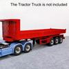 wheelfun 1/14 Metal 3Axles Remote Control Low Sided Hydraulic Dump Trailer Electric Legs Assembled Compatible with DIY Tamiya LESU RC Tractor Truck Hooby Model for Ages 14+ view 3
