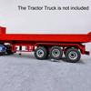 wheelfun 1/14 Metal 3Axles Remote Control Low Sided Hydraulic Dump Trailer Electric Legs Assembled Compatible with DIY Tamiya LESU RC Tractor Truck Hooby Model for Ages 14+ view 4