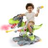 Baby Ride On Toy Cars, Toddler Electric Dinosaur Push Riding Car with Light Music, Smoke & Launcher Toy, Preschool Kids Scooter Foot-to-Floor Ride On Toy, Christmas Birthday Gifts for Kids view 1