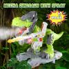 Baby Ride On Toy Cars, Toddler Electric Dinosaur Push Riding Car with Light Music, Smoke & Launcher Toy, Preschool Kids Scooter Foot-to-Floor Ride On Toy, Christmas Birthday Gifts for Kids view 2