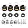 4PCS 12mm Wheel Hubs Hex Pins Adapter-Heavy Duty Brass (8/10/15/20mm) for TRAXXAS TRX4 TRX6 1/10 RC Crawler Car Upgrade Parts (20mm(Extended 15mm)) view 2