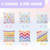 Civaner 48 Pcs Nylon Bean Bags Macaron Geometry Bean Bag Small Tossing Game Sets for Hand Toss Games Party Supply view 3