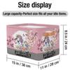 Small Storage Basket Pink Unicorn Cute With Handles Kids Boy Girl Storage Bins Collapsible Fabric Cube Storage Organizer Hamper for Nursery Living Room Bedroom Shelves Clothes Toy Box Gifts view 4