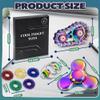 8Pcs Fidget Toys Adults Fidgets Spinner Autism Sensory Pack Spiky Sensory Rings for Anxiety Metal Bike Chain Roller Cool Gadgets for Teen Boys ADHD Silent Stress Relief Office Desk Toy Adults Gift view 2
