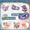8Pcs Fidget Toys Adults Fidgets Spinner Autism Sensory Pack Spiky Sensory Rings for Anxiety Metal Bike Chain Roller Cool Gadgets for Teen Boys ADHD Silent Stress Relief Office Desk Toy Adults Gift view 3