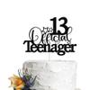 13 Official Teenager Cake Topperfor Teen 13th BirthdayHappy 13th Birthday/Pick 13 Fabulous Party Decoration Supplies (black) view 1