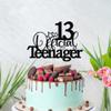 13 Official Teenager Cake Topperfor Teen 13th BirthdayHappy 13th Birthday/Pick 13 Fabulous Party Decoration Supplies (black) view 2