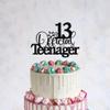 13 Official Teenager Cake Topperfor Teen 13th BirthdayHappy 13th Birthday/Pick 13 Fabulous Party Decoration Supplies (black) view 3