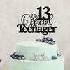 13 Official Teenager Cake Topperfor Teen 13th BirthdayHappy 13th Birthday/Pick 13 Fabulous Party Decoration Supplies (black) view 4