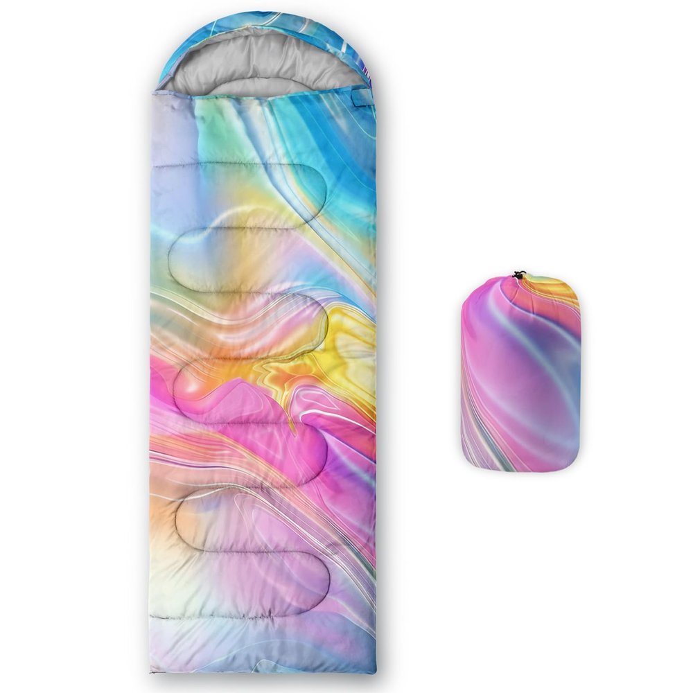lneffble Rainbow Sleeping Bags for KidsSuitable for Children Boys and Girls Portable,Waterproof,Compact and Lightweight,Great for Outdoor Camping,Backpacking and Hiking