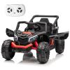 12V Kids Ride on Toy Car with Remote Control, Electric Car for Kids, Ride on UTV for Boys Girls, Music, Safety Belt, Safe Speed, 2WD, Soft Start, Shock Absorber (Black, 12V) view 1