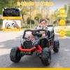 12V Kids Ride on Toy Car with Remote Control, Electric Car for Kids, Ride on UTV for Boys Girls, Music, Safety Belt, Safe Speed, 2WD, Soft Start, Shock Absorber (Black, 12V) view 3