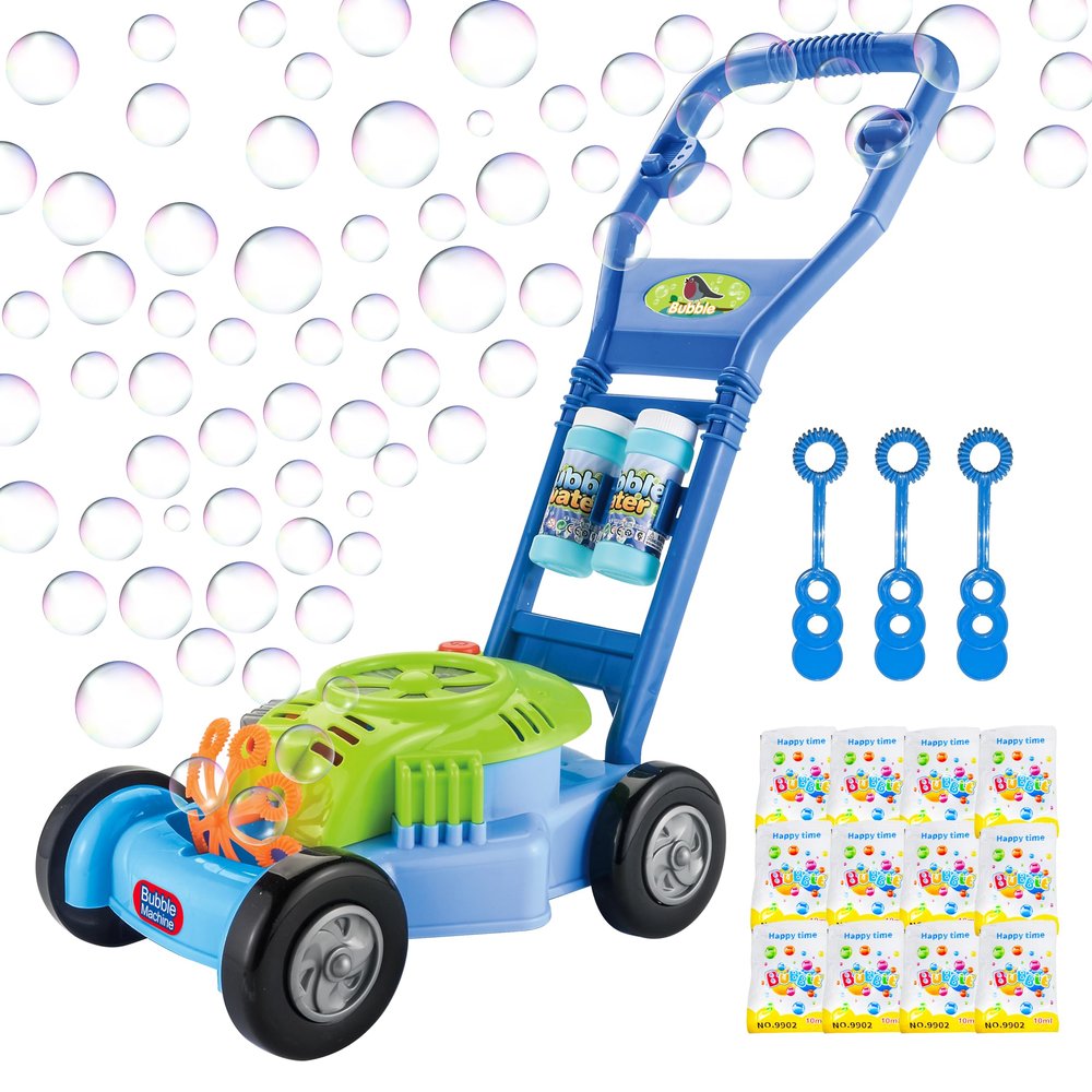 Bubble Lawn Mower for Toddlers 3+. Bubble Blowing Machines. Halloween Birthday Gifts Toys for Preschool Baby,Party Summer Outdoor Push Gardening Toys for Kids.