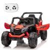 24V Kids Ride on Car Toy with Remote Control, Electric Car for Kids, Ride on UTV for Boys Girls, Music, Safety Belt, Safe Speed, 4WD, Soft Start, Shock Absorber (Red, 24V) view 1