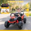 24V Kids Ride on Car Toy with Remote Control, Electric Car for Kids, Ride on UTV for Boys Girls, Music, Safety Belt, Safe Speed, 4WD, Soft Start, Shock Absorber (Red, 24V) view 3