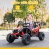 24V Kids Ride on Car Toy with Remote Control, Electric Car for Kids, Ride on UTV for Boys Girls, Music, Safety Belt, Safe Speed, 4WD, Soft Start, Shock Absorber (Red, 24V) view 4