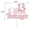 13 Official Teenager Cake Topperfor Teen 13th BirthdayHappy 13th Birthday/Pick 13 Fabulous Party Decoration Supplies (rose gold) view 4