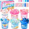 6 Pack Slimes, Pink & Blue, Cloud Butter & Clear Slime Kit view 1