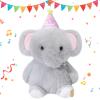 LLUKEME Birthday Elephant Plush Baby Toys, Clap Activated with Voice Recording, Singing Dancing Interactive Stuffed Animal, Easter Gift for Toddlers, Birthday Party Decor view 1