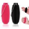 2pcs Little Ouchies Fidget Toys for Adults,Spiky Sensory Pain Stim Fidget 3D Printed Keychain for Anxiety Relief & Focus Positive Novelty Gifts for Friends (Black+Rose Red) view 1