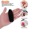 2pcs Little Ouchies Fidget Toys for Adults,Spiky Sensory Pain Stim Fidget 3D Printed Keychain for Anxiety Relief & Focus Positive Novelty Gifts for Friends (Black+Rose Red) view 2