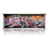 1/64 Scale Cars Display Case: Toy Car Parking Garage with LED Light Compatible with Hot Wheels, FoamBoard Storage Display for Matchbox with Acrylic Cover (Graffiti Wall) view 1