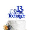 13 Official Teenager Cake Topperfor Teen 13th BirthdayHappy 13th Birthday/Pick 13 Fabulous Party Decoration Supplies (dark blue) view 1