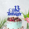 13 Official Teenager Cake Topperfor Teen 13th BirthdayHappy 13th Birthday/Pick 13 Fabulous Party Decoration Supplies (dark blue) view 2