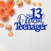 13 Official Teenager Cake Topperfor Teen 13th BirthdayHappy 13th Birthday/Pick 13 Fabulous Party Decoration Supplies (dark blue) view 4