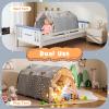 HONEY JOY Bed Tent for Kids, Large Twin Bed Canopy w/Star Lights, Flags, Glow in The Dark, Indoor Outdoor Toddler Playhouse, 54" x 40" x 32", Kids Tent for Girls & Boys Aged 3+ view 2