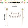 Happy Birthday Flag Banner Cake Topper, Handmade Pennant & Star Garland view 2