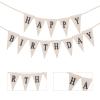 Happy Birthday Flag Banner Cake Topper, Handmade Pennant & Star Garland view 4