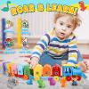 Toddler Montessori Learning Toys for 2 3 4 5 Year Old Boys, Kids Dinosaur Train Matching Toys with Locks & Keys | Counting & Sorting Trains Set, Preschool Toy Boy Girls Birthday Gifts Ages 2-4 3-5 view 2