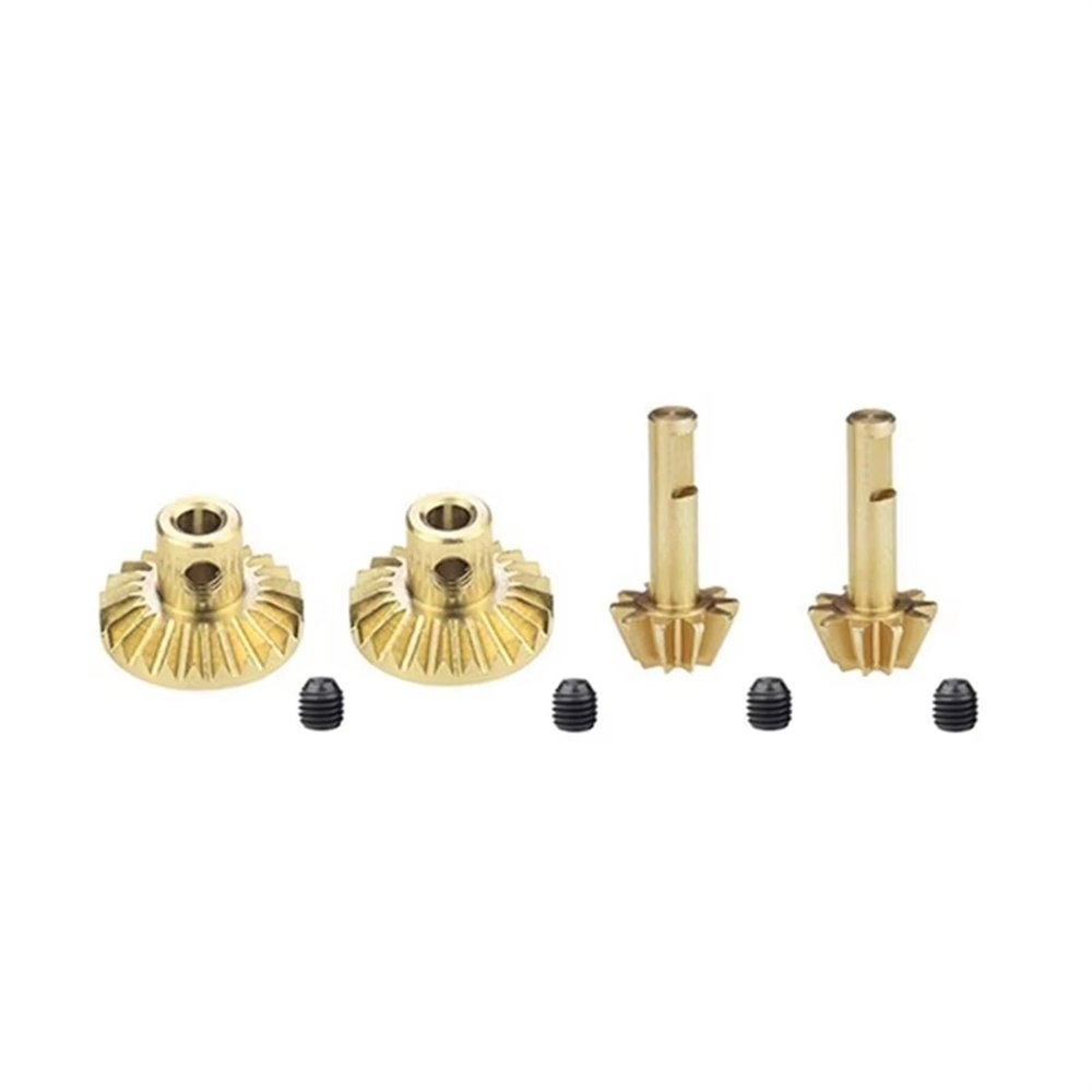 RC Car Accessories Compatible with MN D90 D99 for MN99S for WPL B24 B36 C14 C24 RC Car Parts 1 Set Drive Shaft Gears Steel Front and Rear Shaft Gears(1set (Brass))