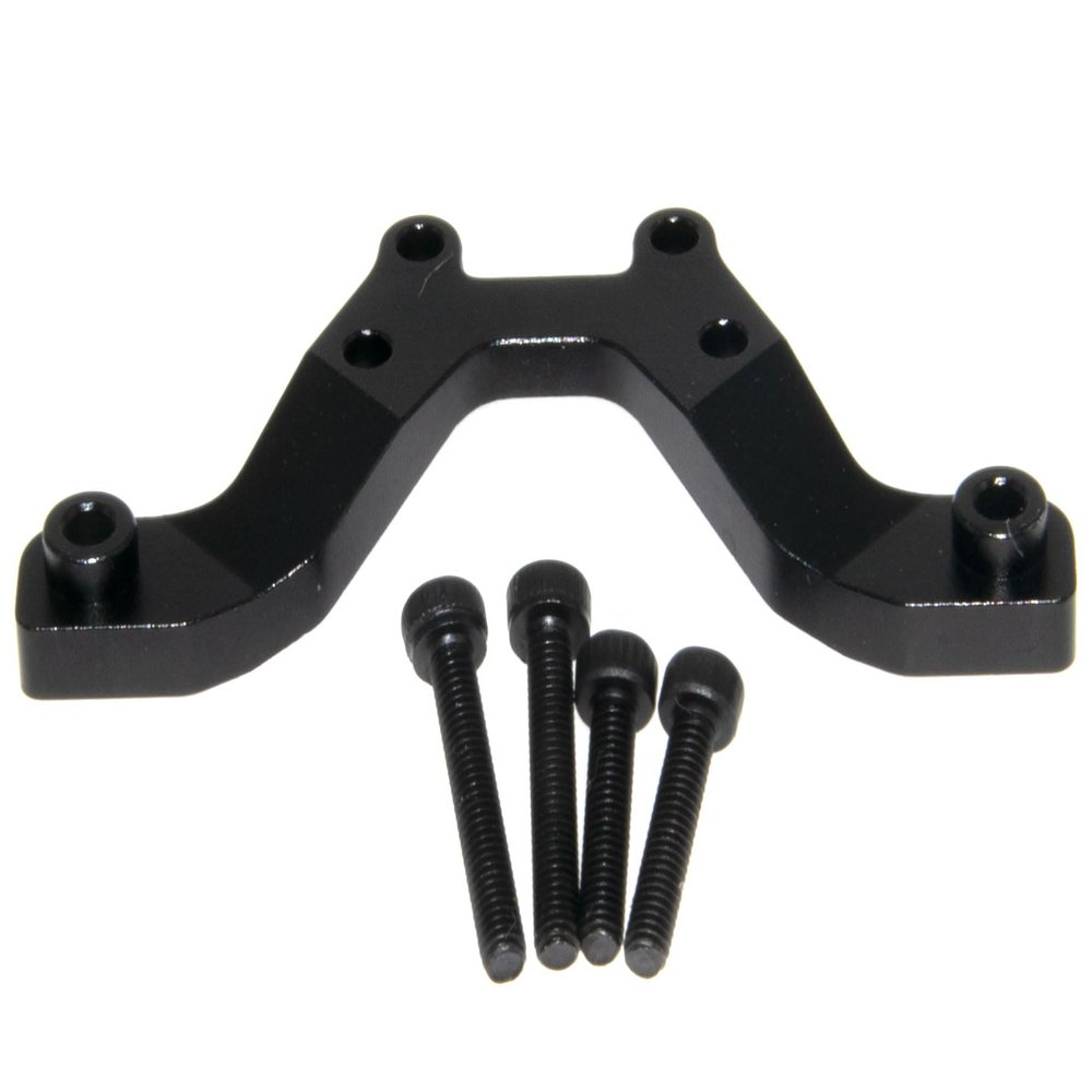 Front Shock Mount Compatible with 1/18 Arrma 2S Upgrade Granite Grom RTR ARA2102 Rc Car Aluminum Part(Black)