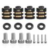4PCS 12mm Wheel Hubs Hex Pins Adapter-Heavy Duty Brass (8/10/15/20mm) for TRAXXAS TRX4 TRX6 1/10 RC Crawler Car Upgrade Parts (15mm(Extended 10mm)) view 1