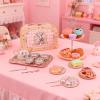 Tea Party Set for Girl, Tea Time Toys Including Tea Set Dessert Carrying Case, Kids Picnic Pretend Playset for Little Girls Birthday Toddler Kids Age 3-7 view 4