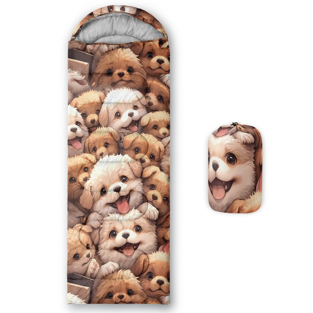 lneffble Cute Dog Sleeping Bags for KidsSuitable for Children Boys and Girls Portable,Waterproof,Compact and Lightweight,Great for Outdoor Camping,Backpacking and Hiking
