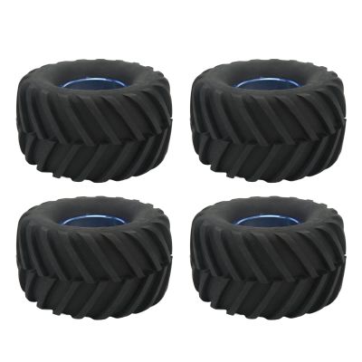 4Pcs 1/10 Scale Monster Truck Tires and Wheels for RC Car Remote Control Vehicle Off Road Crawler Replacement Parts Durable Rubber Tread