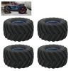4Pcs 1/10 Scale Monster Truck Tires and Wheels for RC Car Remote Control Vehicle Off Road Crawler Replacement Parts Durable Rubber Tread view 2