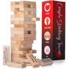 VKX 54 pcs Wooden Tumbling Tower Drinking Game, Block Stacking Game for Couples, Adult Date Night Blocks Best Gift for Couples- Ages 21+ view 1