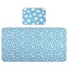Cute Cartoon Blue Hippo Cooling Baby Toddler Mattress 28" x 52" Reusable Crib Padding for Kids, Adult view 1