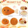 Blueweenly 6 Pcs Thanksgiving Plush Turkey Leg Stuffed Thanksgiving Toss The Stuffed Turkey with Cards 8.5 Inch Fall Gift Toys Bulk for Harvest Day Autumn VBS Hot Pass The Chicken Leg Game view 2