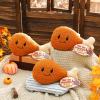 Blueweenly 6 Pcs Thanksgiving Plush Turkey Leg Stuffed Thanksgiving Toss The Stuffed Turkey with Cards 8.5 Inch Fall Gift Toys Bulk for Harvest Day Autumn VBS Hot Pass The Chicken Leg Game view 3