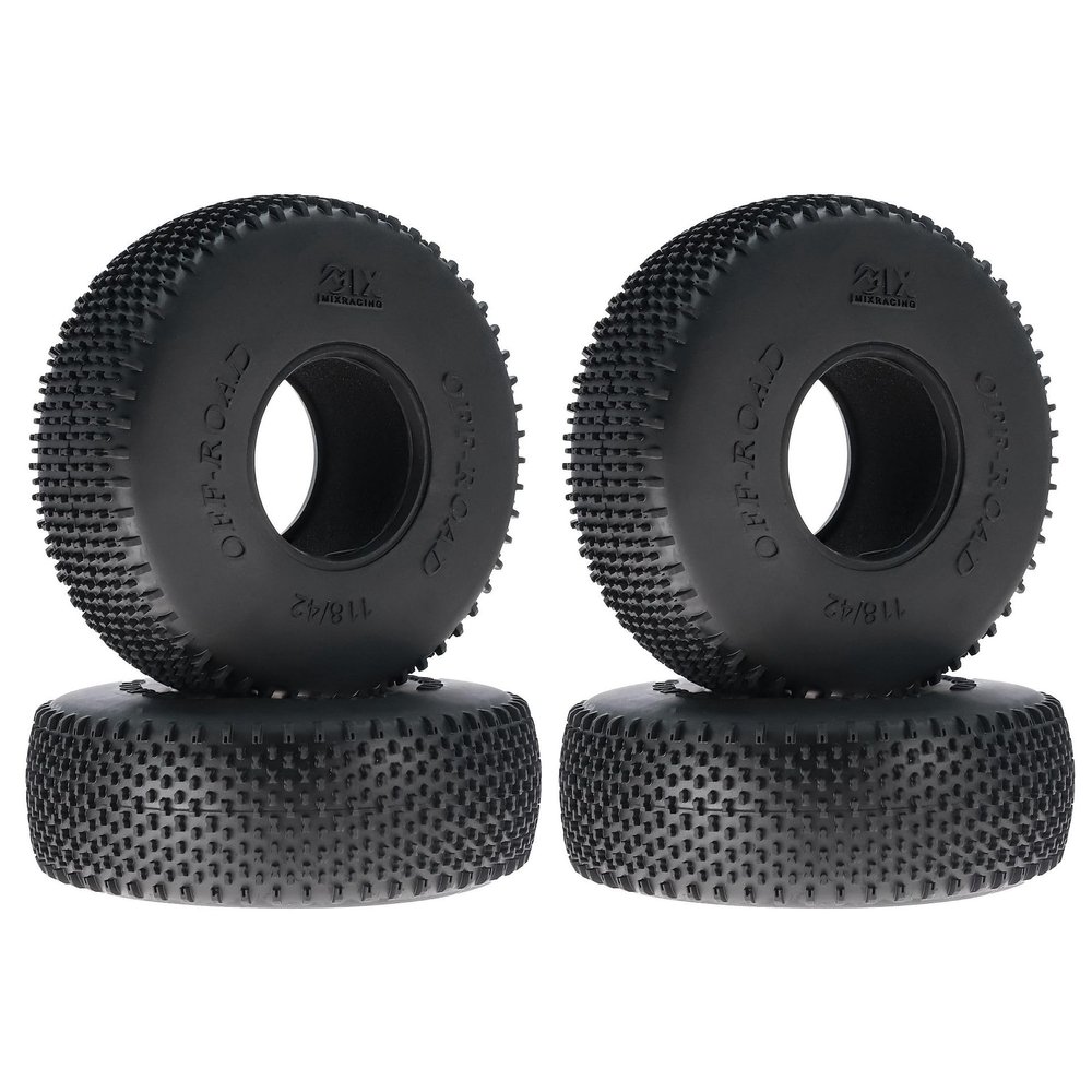 4PCS 1.9'' RC Car Rubber Tire Wheel Skin 118x42mm RC Replacement Parts for AXIAL SCX10 90046 D90 TRAXXAS TRX4 TRX6 1/10 Crawler RC Car