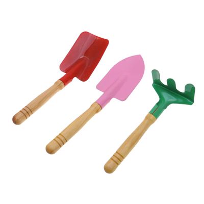 CIYODO 3Pcs Garden Tools Set for Rake and Shovel Beach Sandbox Random Color Outdoor Play Equipment for Boys for Summer Fun